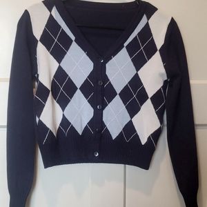 Argyle cardigan